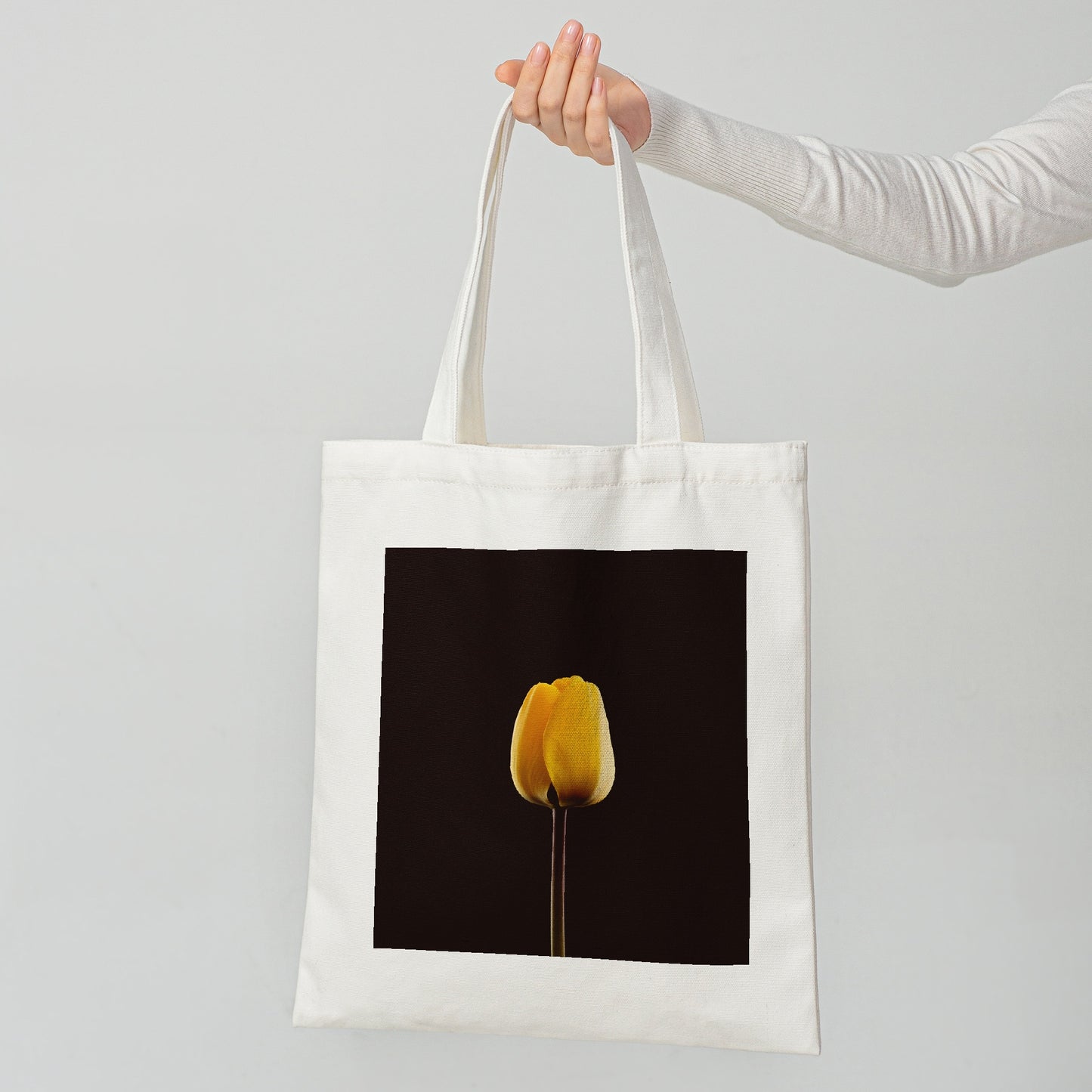 Vertical Part-print Canvas Tote Bags - 13.7″x15.7″(35x40cm)